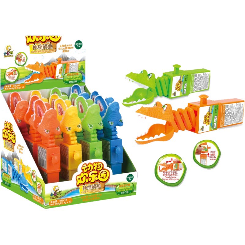 Crocodile Retractable Clamp Candy Toy