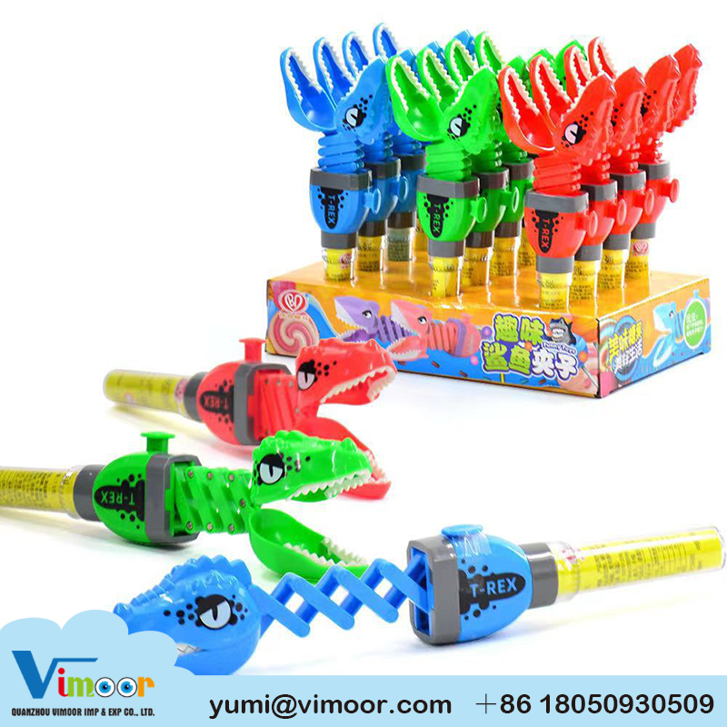 Dinosaur Retractable Clamp Candy Tube
