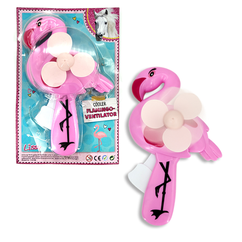 Flamingos hand fan